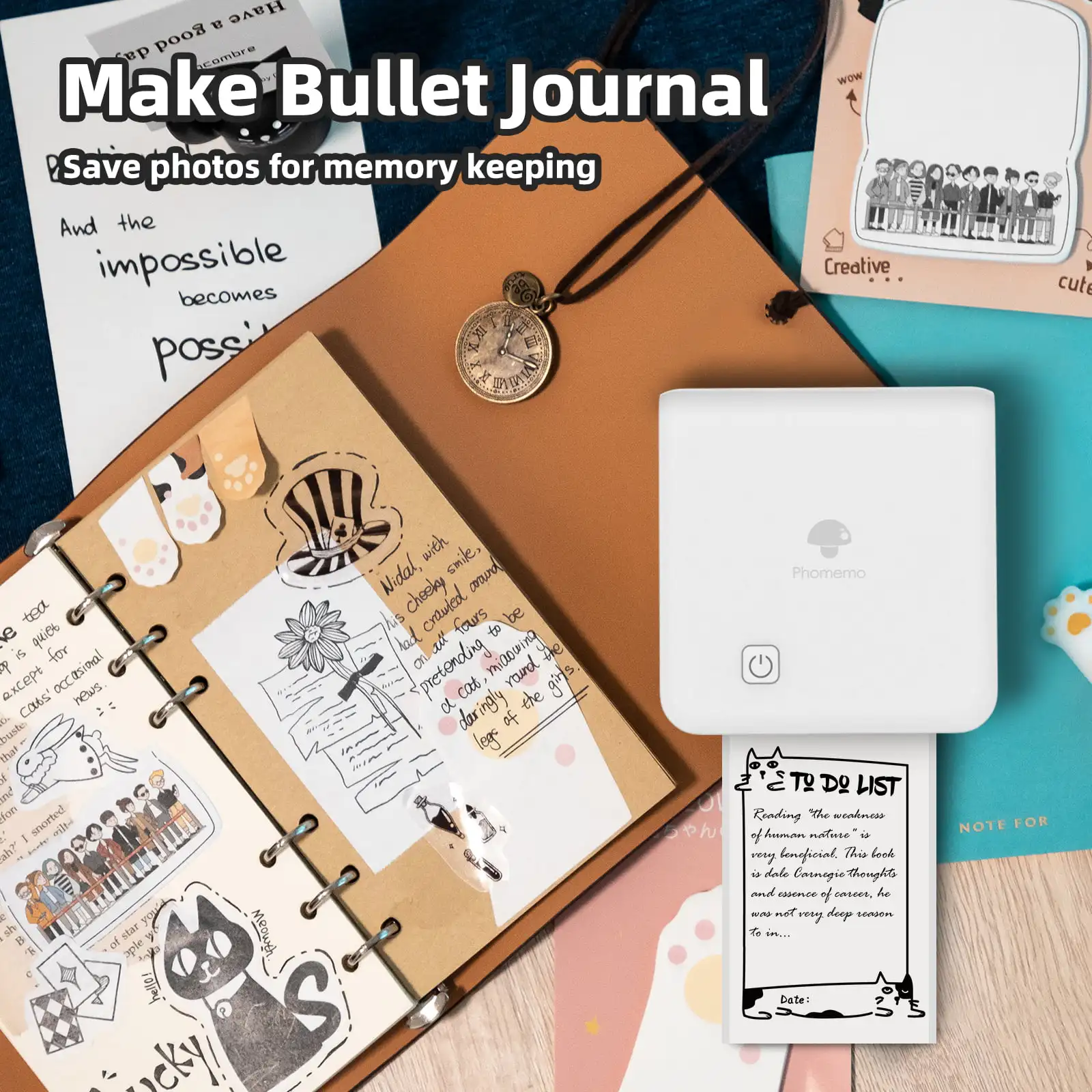 Phomemo 300dpi Pocket Printer M02 Pro Thermal Bluetooth Portabel Mini Printer Compatible with iOS and Android for Study Work - Image 14