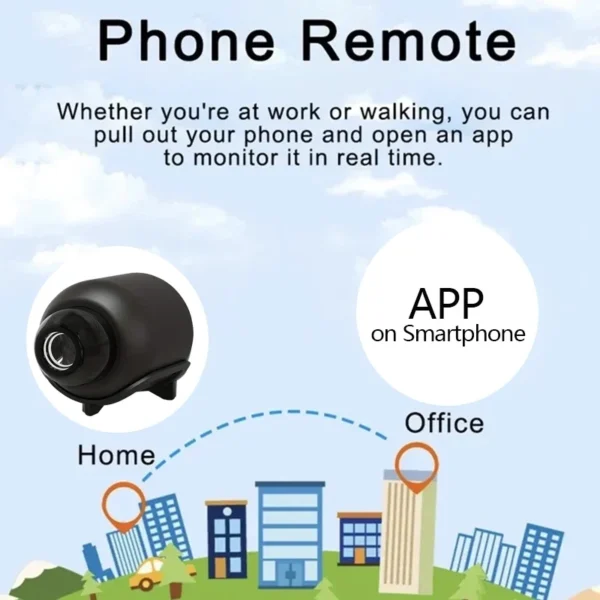 X5 Mini Camera  WiFi IP Wireless Video Recorder Security Protection Smart Home Monitoring Camera For Infants And Pets Small Cam - Image 4