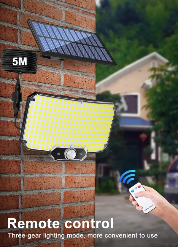234LED Solar Light Outdoor Waterproof With Motion Sensor 3 Lighting Mode Security Light Solar Flood Light for Garden Garage Yard - Image 22