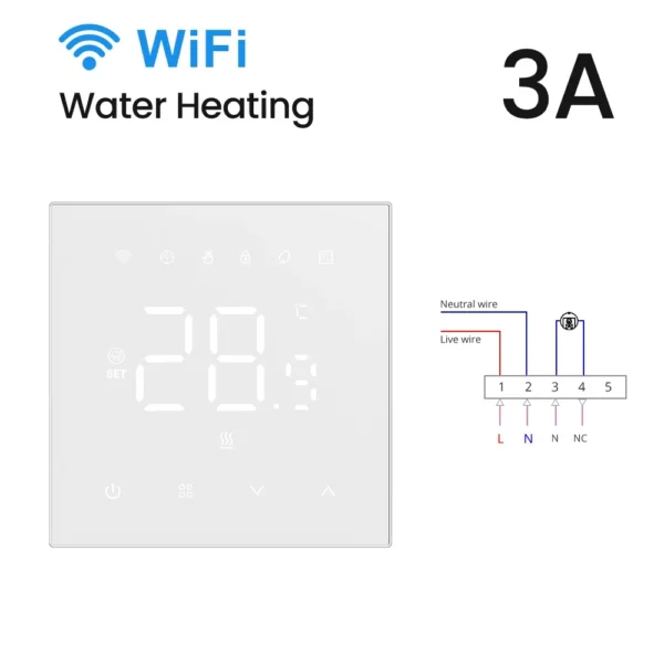 AVATTO Tuya WiFi Heating Thermostat 220v,Smart Electric Water Floor Heating Temperature Controller for Google Home Alexa Alice - Image 7