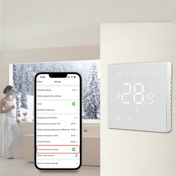 AVATTO Tuya WiFi Heating Thermostat 220v,Smart Electric Water Floor Heating Temperature Controller for Google Home Alexa Alice - Image 21