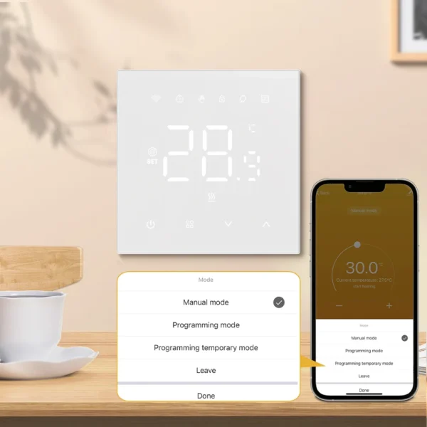 AVATTO Tuya WiFi Heating Thermostat 220v,Smart Electric Water Floor Heating Temperature Controller for Google Home Alexa Alice - Image 16