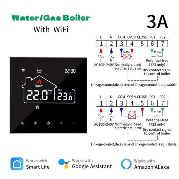 Tuya Wifi Thermostat Floor Heating  Smart Home Wifi Thermostat Electric Heating 220V Thermostats Intelligents Google Home Alexa - Image 9