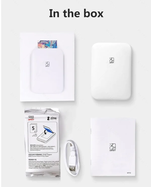 MT53 Color Photo Wifi Printer Portable Mobile Phone Mini Bluetooth Handheld Pocket Printing Machine 2x3 inch Sticky-Backed Paper - Image 26