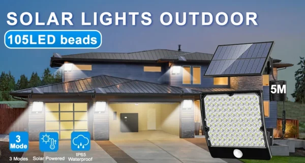 234LED Solar Light Outdoor Waterproof With Motion Sensor 3 Lighting Mode Security Light Solar Flood Light for Garden Garage Yard - Image 27