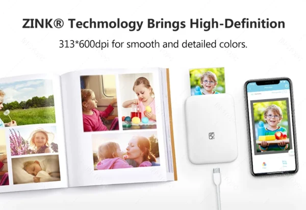 MT53 Color Photo Wifi Printer Portable Mobile Phone Mini Bluetooth Handheld Pocket Printing Machine 2x3 inch Sticky-Backed Paper - Image 11