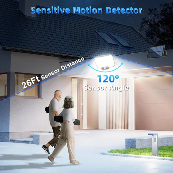 234LED Solar Light Outdoor Waterproof With Motion Sensor 3 Lighting Mode Security Light Solar Flood Light for Garden Garage Yard - Image 3