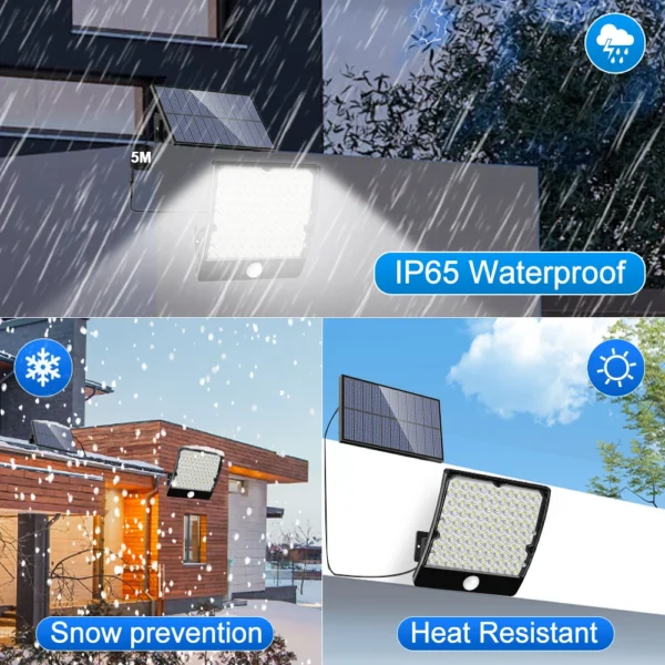 234LED Solar Light Outdoor Waterproof With Motion Sensor 3 Lighting Mode Security Light Solar Flood Light for Garden Garage Yard - Image 32