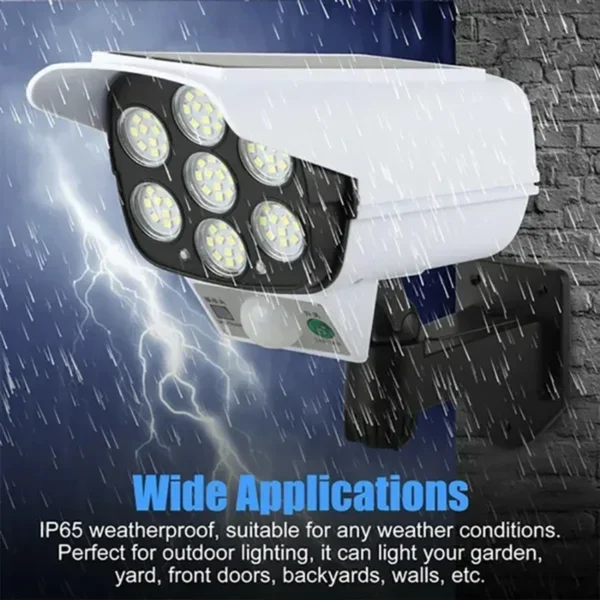 77LED Solar Light Simulation Security Dummy Camera Motion Sensor Outdoor Night Light IP65 Waterproof Lamp 3 Mode For Home Garden - Image 3