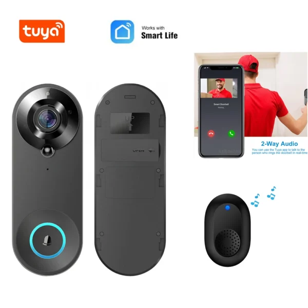 1080P Wireless Video Doorbell Camera WiFi Smart Door Bell Tuya Smart Home Security Motion Detect Night Vision Intercom Doorbell - Image 17