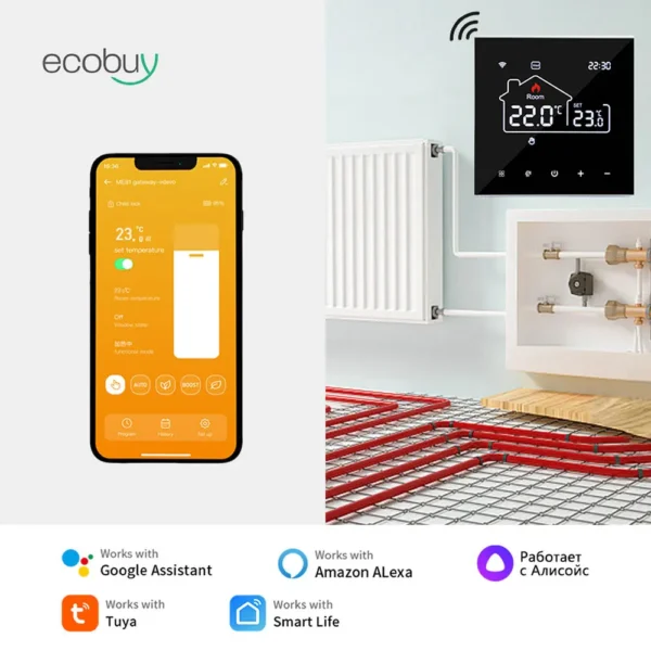 Tuya Wifi Thermostat Floor Heating  Smart Home Wifi Thermostat Electric Heating 220V Thermostats Intelligents Google Home Alexa - Image 16