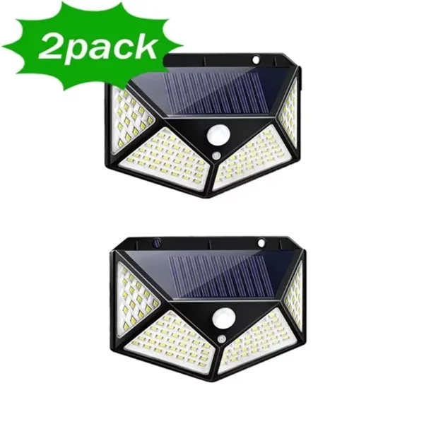 4PCS New Solar Lights Outdoor Wall Lamp PIR Motion Sensor 100LED Solar Powered Sunlight Street Light for Garden Courtyard Gifts - Image 7
