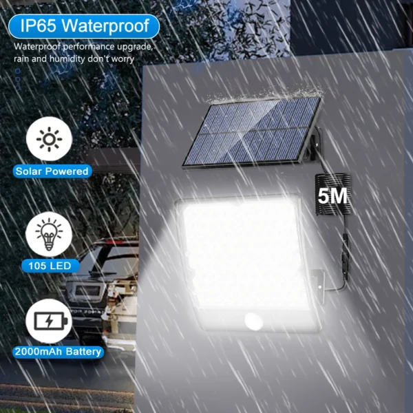 234LED Solar Light Outdoor Waterproof With Motion Sensor 3 Lighting Mode Security Light Solar Flood Light for Garden Garage Yard - Image 36