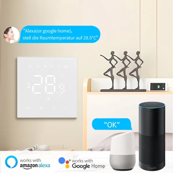 AVATTO Tuya WiFi Heating Thermostat 220v,Smart Electric Water Floor Heating Temperature Controller for Google Home Alexa Alice - Image 15