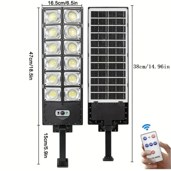 250W Solar Lights Outdoor Waterproof 8000LM LED Flood Lights Motion Sensor with Remote 3 Modes Street Lamp for Yard Garden Path - Image 2
