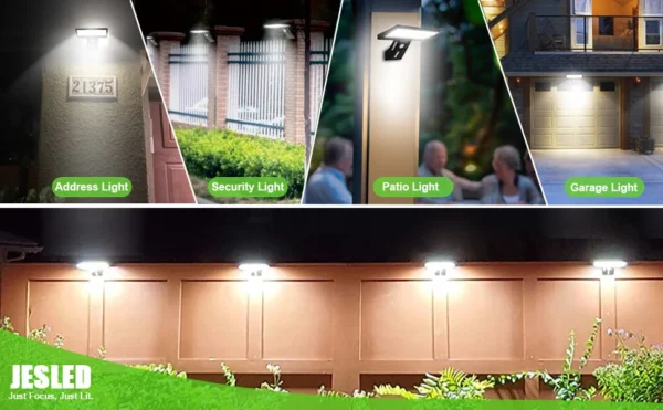 Solar Security Lights Solar Flood Lights Outdoor Waterproof with Motion Sensor 4 Modes 90 LEDs Wall Lights for Porch Yard Garden - Image 12