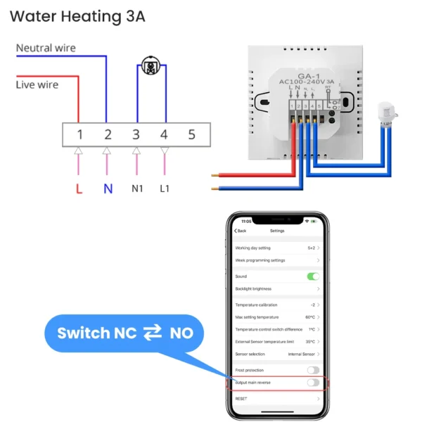 AVATTO Tuya WiFi Heating Thermostat 220v,Smart Electric Water Floor Heating Temperature Controller for Google Home Alexa Alice - Image 28