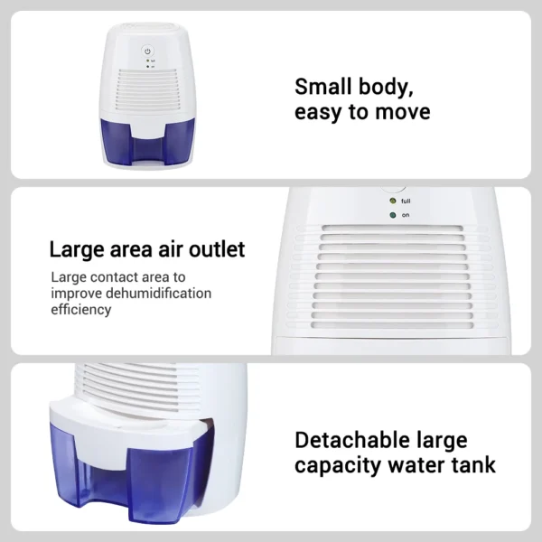 Electric Dehumidifier Air Purifier Home Use USB Mute Moisture Absorbers Air Dryer For Home Room Office Kitchen Deodorizer Dryer - Image 15