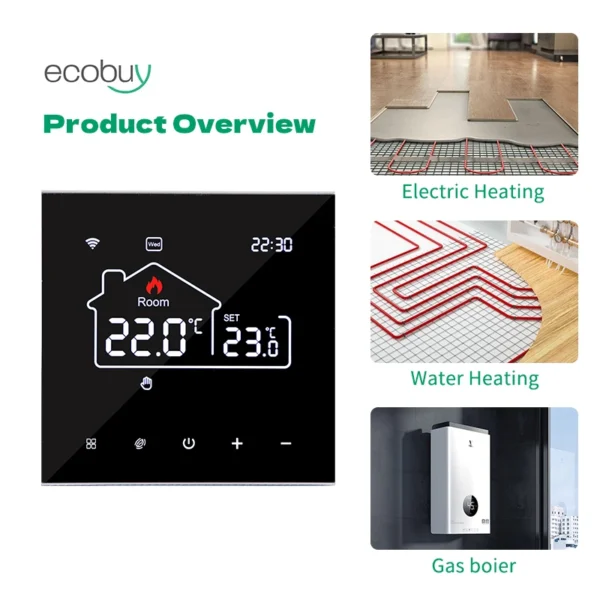 Tuya Wifi Thermostat Floor Heating  Smart Home Wifi Thermostat Electric Heating 220V Thermostats Intelligents Google Home Alexa - Image 2
