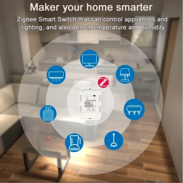Mumubiz Tuya Zigbee Switch With Temperature Humidity Sensor ,Smart 16A 3000W Thermostat TH16 Data Monitoring Alexa Compatible - Image 6