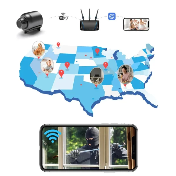 X5 Mini Camera  WiFi IP Wireless Video Recorder Security Protection Smart Home Monitoring Camera For Infants And Pets Small Cam - Image 18