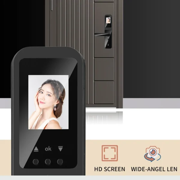 Tuya Smart Home WiFi Remote Unlock Electronic Fingerprint Digital Door Lock With HD Camera And Indoor Display - Image 3