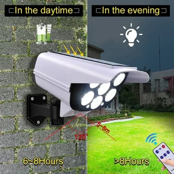 77LED Solar Light Simulation Security Dummy Camera Motion Sensor Outdoor Night Light IP65 Waterproof Lamp 3 Mode For Home Garden - Image 4