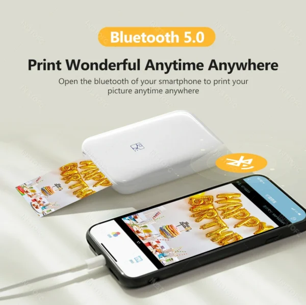 MT53 Color Photo Wifi Printer Portable Mobile Phone Mini Bluetooth Handheld Pocket Printing Machine 2x3 inch Sticky-Backed Paper - Image 10