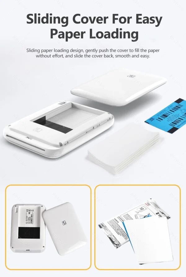 MT53 Color Photo Wifi Printer Portable Mobile Phone Mini Bluetooth Handheld Pocket Printing Machine 2x3 inch Sticky-Backed Paper - Image 18