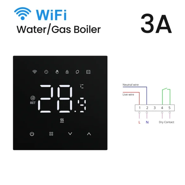 AVATTO Tuya WiFi Heating Thermostat 220v,Smart Electric Water Floor Heating Temperature Controller for Google Home Alexa Alice - Image 9