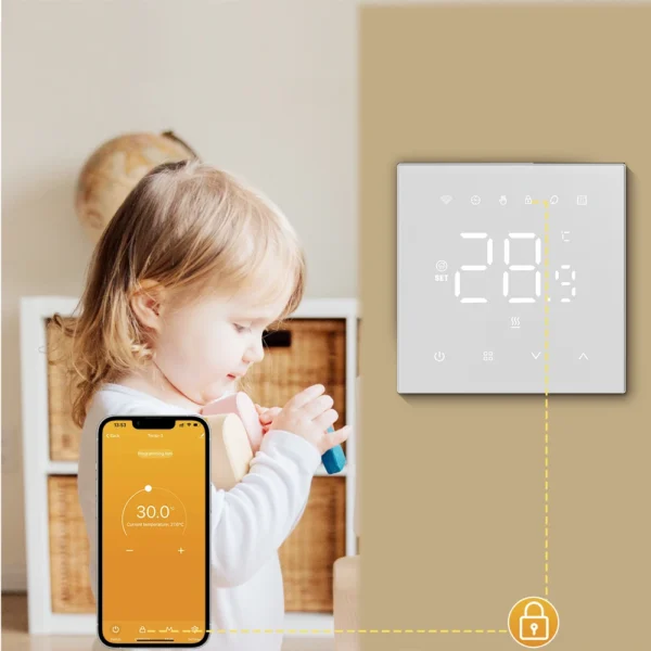 AVATTO Tuya WiFi Heating Thermostat 220v,Smart Electric Water Floor Heating Temperature Controller for Google Home Alexa Alice - Image 23