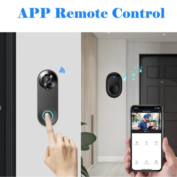 1080P Wireless Video Doorbell Camera WiFi Smart Door Bell Tuya Smart Home Security Motion Detect Night Vision Intercom Doorbell - Image 14