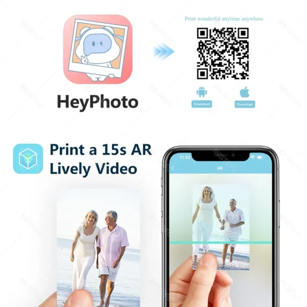 MT53 Color Photo Wifi Printer Portable Mobile Phone Mini Bluetooth Handheld Pocket Printing Machine 2x3 inch Sticky-Backed Paper - Image 4