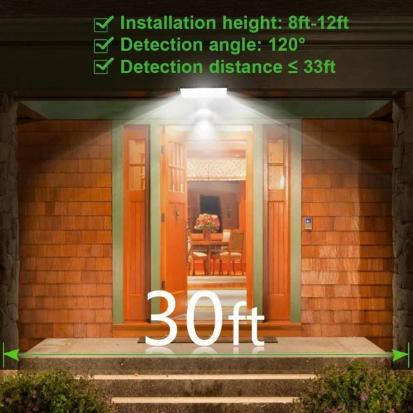Solar Security Lights Solar Flood Lights Outdoor Waterproof with Motion Sensor 4 Modes 90 LEDs Wall Lights for Porch Yard Garden - Image 13