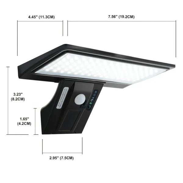 Solar Security Lights Solar Flood Lights Outdoor Waterproof with Motion Sensor 4 Modes 90 LEDs Wall Lights for Porch Yard Garden - Image 2
