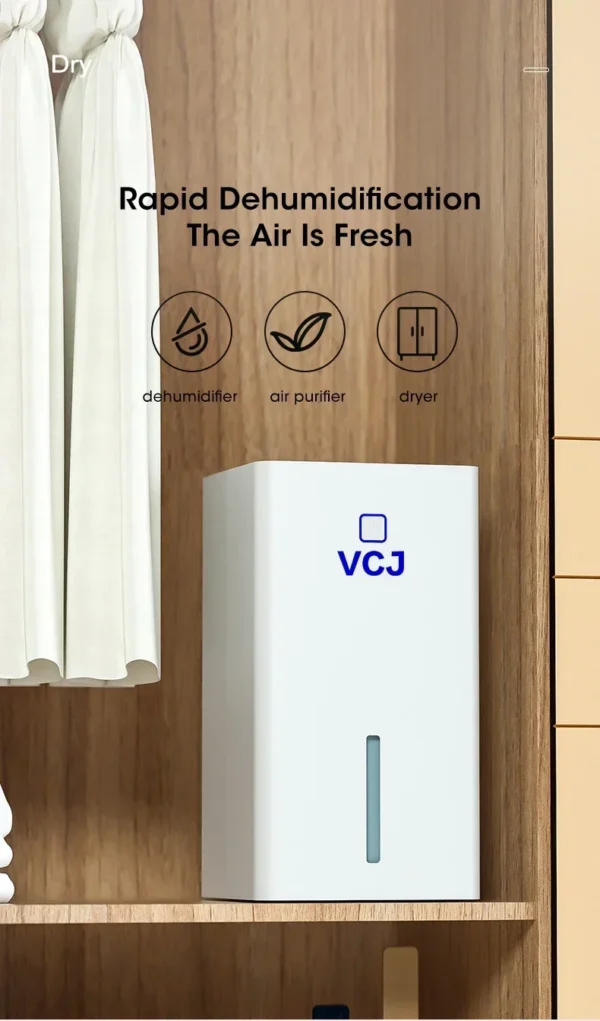 1.1L Portable Dehumidifier Smart Air Purifier Moisture Absorbers Machine for Home Room Office Eliminate Damp Mold and Moisture - Image 12