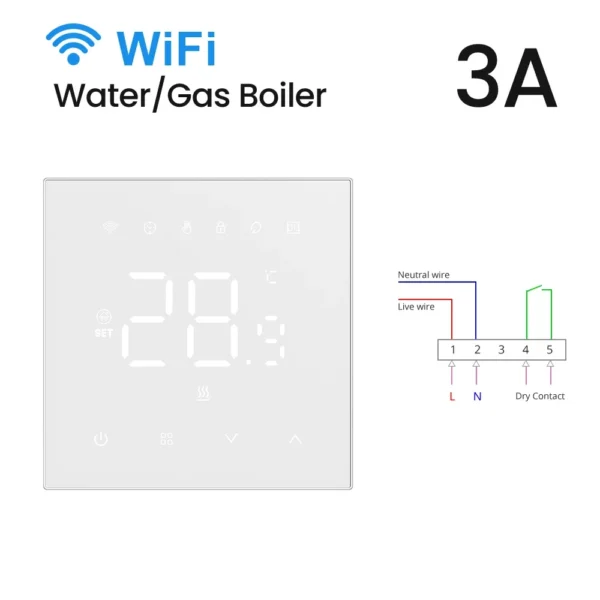 AVATTO Tuya WiFi Heating Thermostat 220v,Smart Electric Water Floor Heating Temperature Controller for Google Home Alexa Alice - Image 12