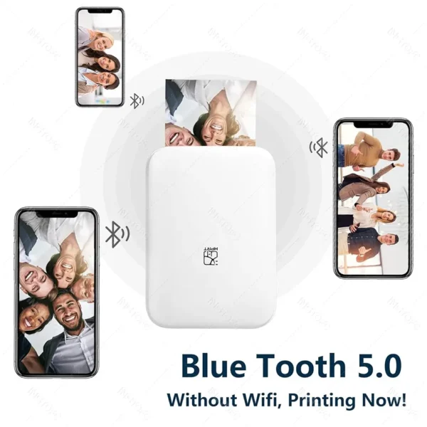 MT53 Color Photo Wifi Printer Portable Mobile Phone Mini Bluetooth Handheld Pocket Printing Machine 2x3 inch Sticky-Backed Paper - Image 2