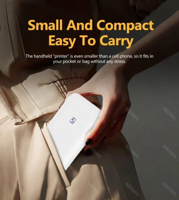 MT53 Color Photo Wifi Printer Portable Mobile Phone Mini Bluetooth Handheld Pocket Printing Machine 2x3 inch Sticky-Backed Paper - Image 19