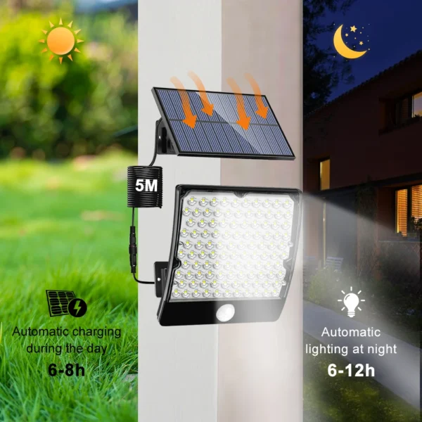 234LED Solar Light Outdoor Waterproof With Motion Sensor 3 Lighting Mode Security Light Solar Flood Light for Garden Garage Yard - Image 28