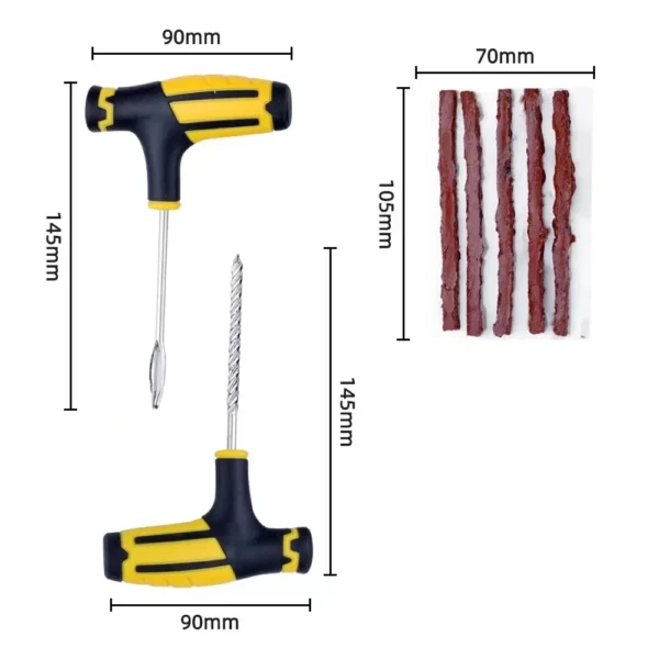 23pcs/42pcs Car Tire Repair Kit, Puncture Plug Tools Tyre Puncture Emergency For Tire Strips Stirring Glue Repair Tool Kit - Image 4