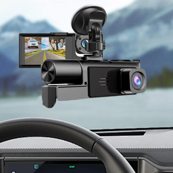 Dash Camera for Cars Car Camera 1080P Video Recorder with 3 Channel Lens Auto Monitor Smart Accessories for Driver Trip - Image 2