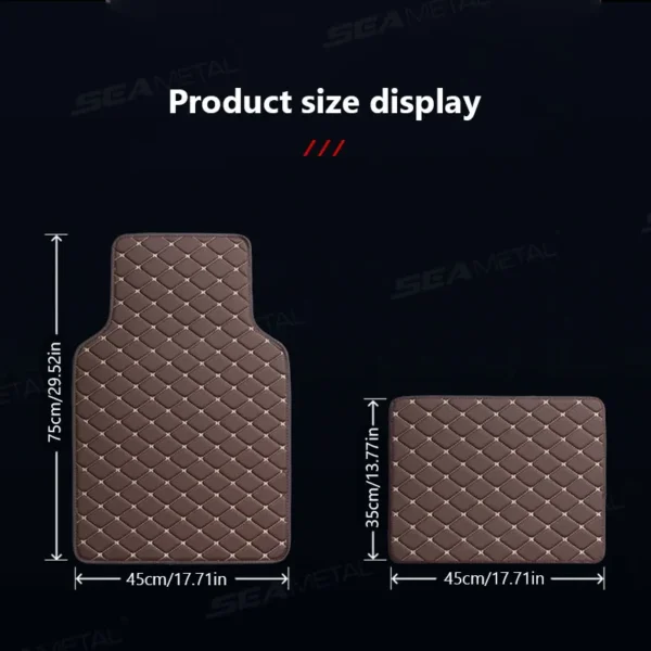 SEAMETAL 4Pcs Car Floor Mat Full Set Universal Non-Slip Auto Carpet Waterproof All-Weather Car Mat Anti Scratch Cargo Liner - Image 6