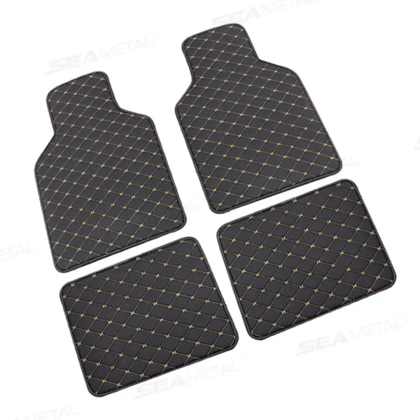 SEAMETAL 4Pcs Car Floor Mat Full Set Universal Non-Slip Auto Carpet Waterproof All-Weather Car Mat Anti Scratch Cargo Liner - Image 5