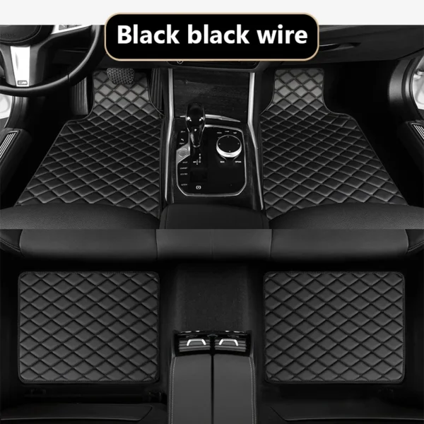 SEAMETAL 4Pcs Car Floor Mat Full Set Universal Non-Slip Auto Carpet Waterproof All-Weather Car Mat Anti Scratch Cargo Liner - Image 9