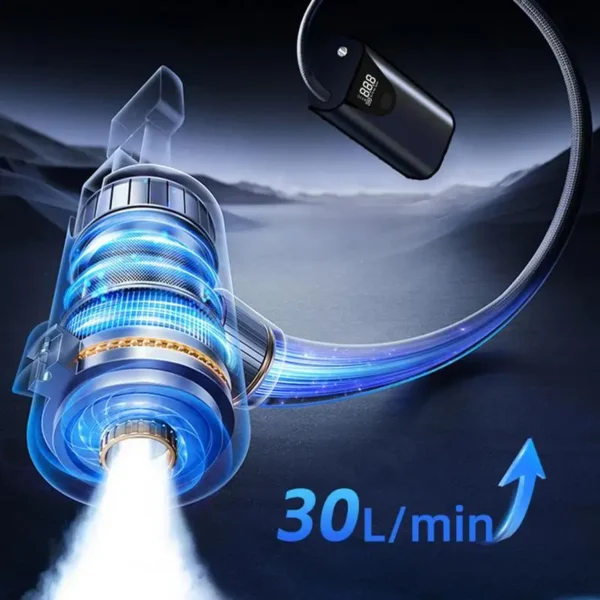Portable Car Tire Inflator Air Pump For Car Tires Air Compressor Rechargeable Air Pump Tire Air Compressor Bikes Tire Pump - Image 4