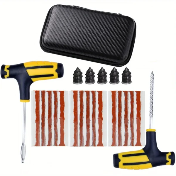 23pcs/42pcs Car Tire Repair Kit, Puncture Plug Tools Tyre Puncture Emergency For Tire Strips Stirring Glue Repair Tool Kit - Image 9