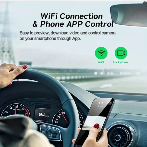 Dash Cam for Cars WIFI APP Car DVR 3 Channel Front Camera Video Recorder Rear View Camera for Vehicle Black Box Car Assecories - Image 3
