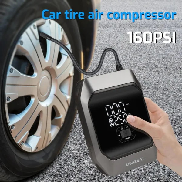 Car Jump Starter with Air Compressor (3.5L Gas / 4.0L Diesel) 12V Auto Battery Booster Pack Jump Box 1000A Peak Portable - Image 3