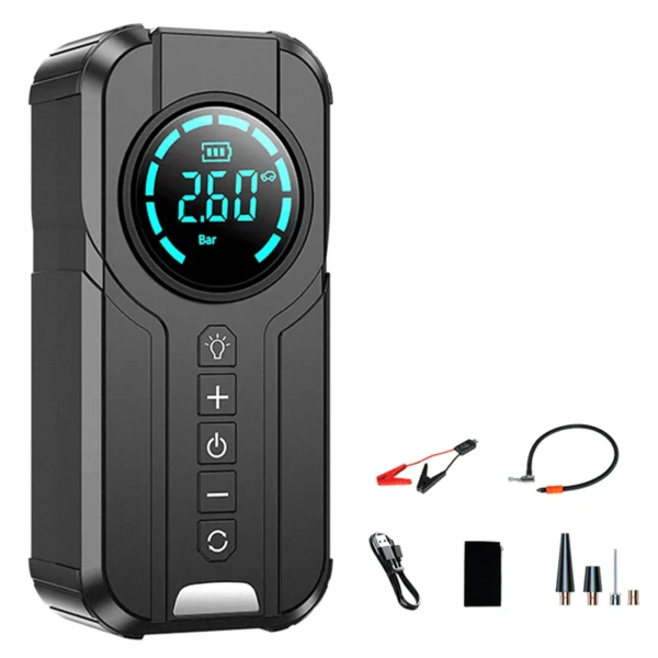 6000mAhJump Starter with Air Compressor, 1000A Portable Battery Booster with 150 PSI Tire Inflation  Jump Starter for Car
